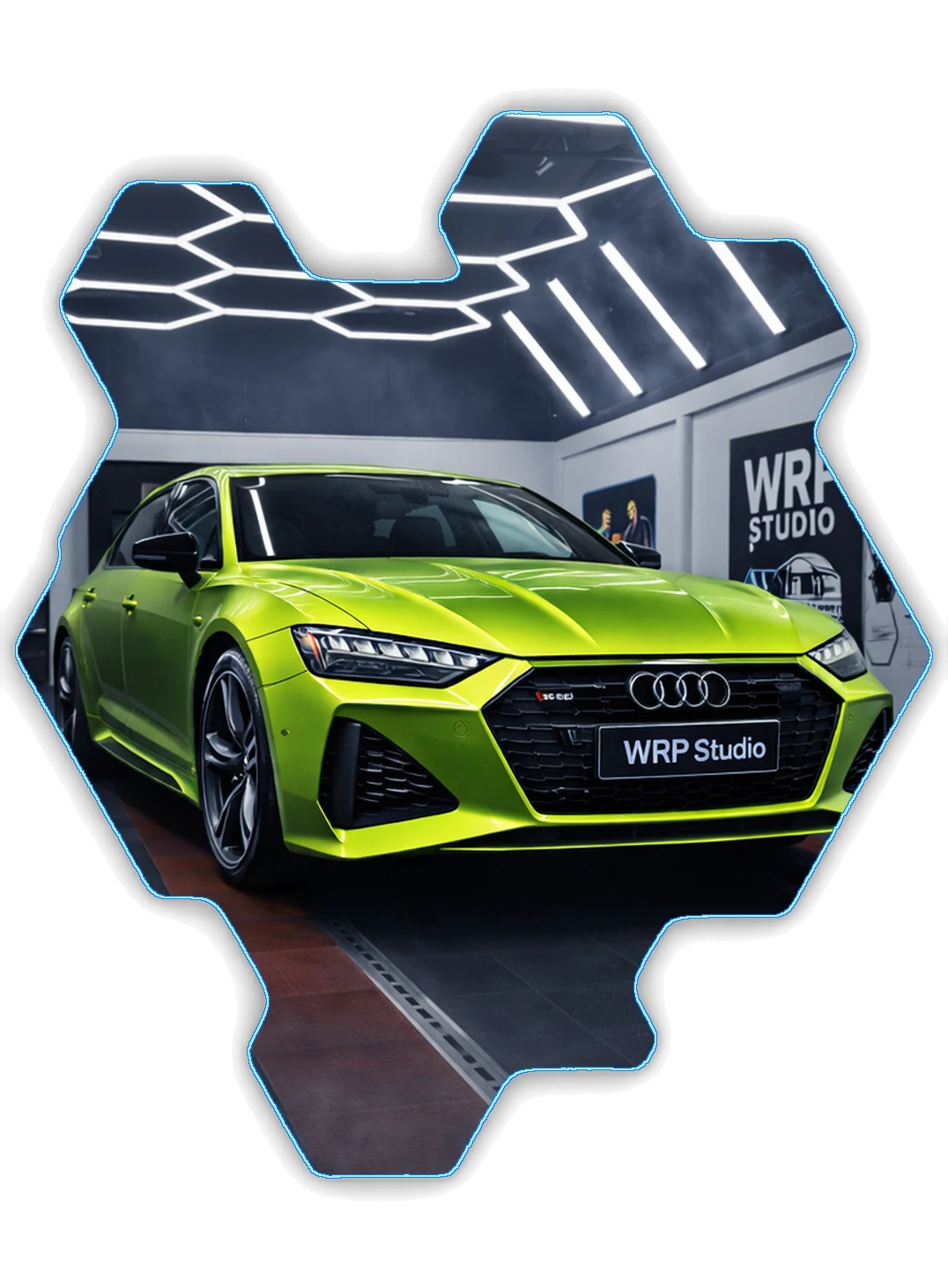 Audi RS7 czyste po detailingu i oklejeniu folią - WRP Studio Olsztyn
